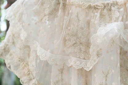 DADANAKO - Vintage Embroidered Mesh Maxi Dress dress DADANAKO