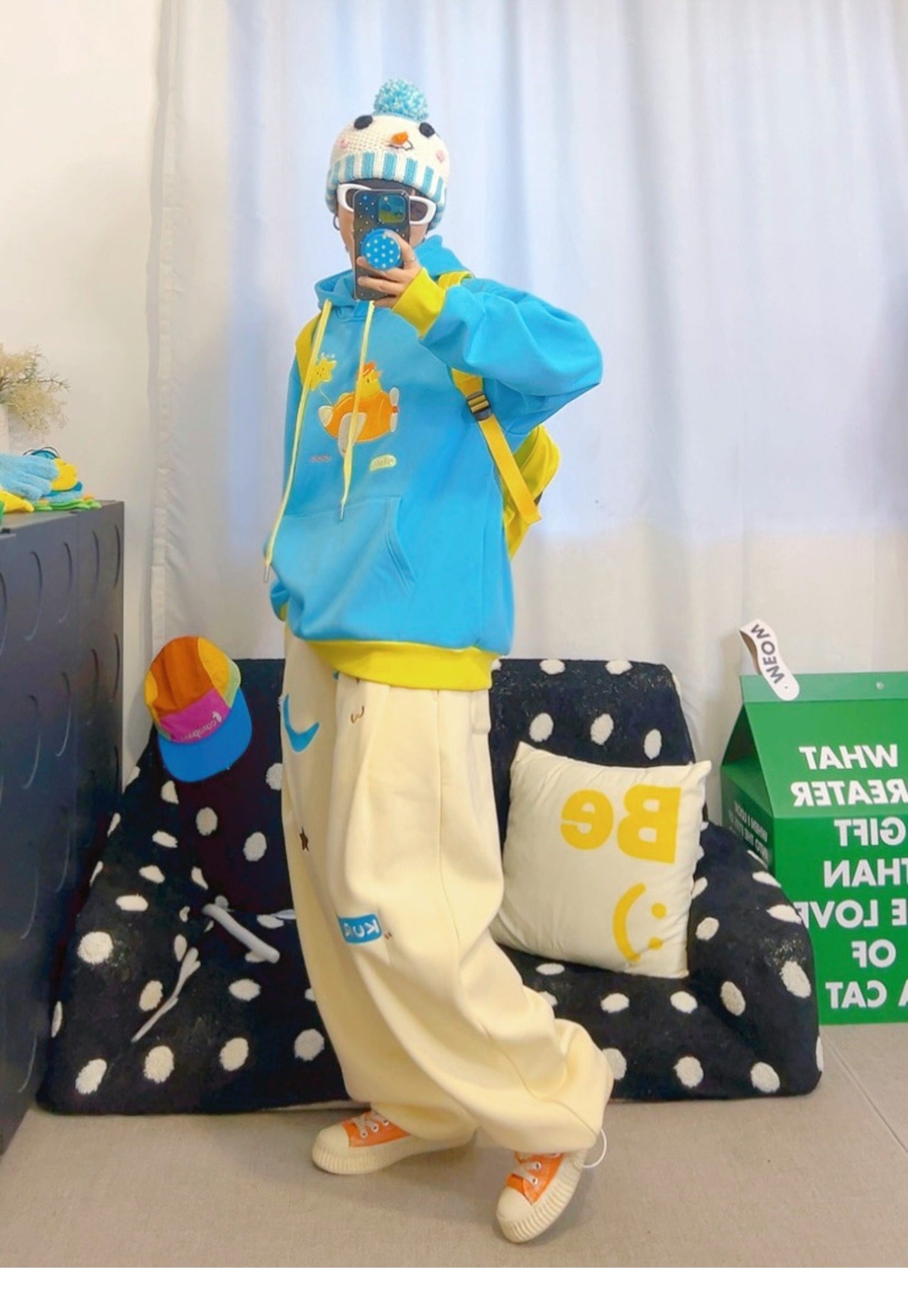 KURIOSITAET 杏色卫裤女冬加绒加厚 pants KURIOSITAET