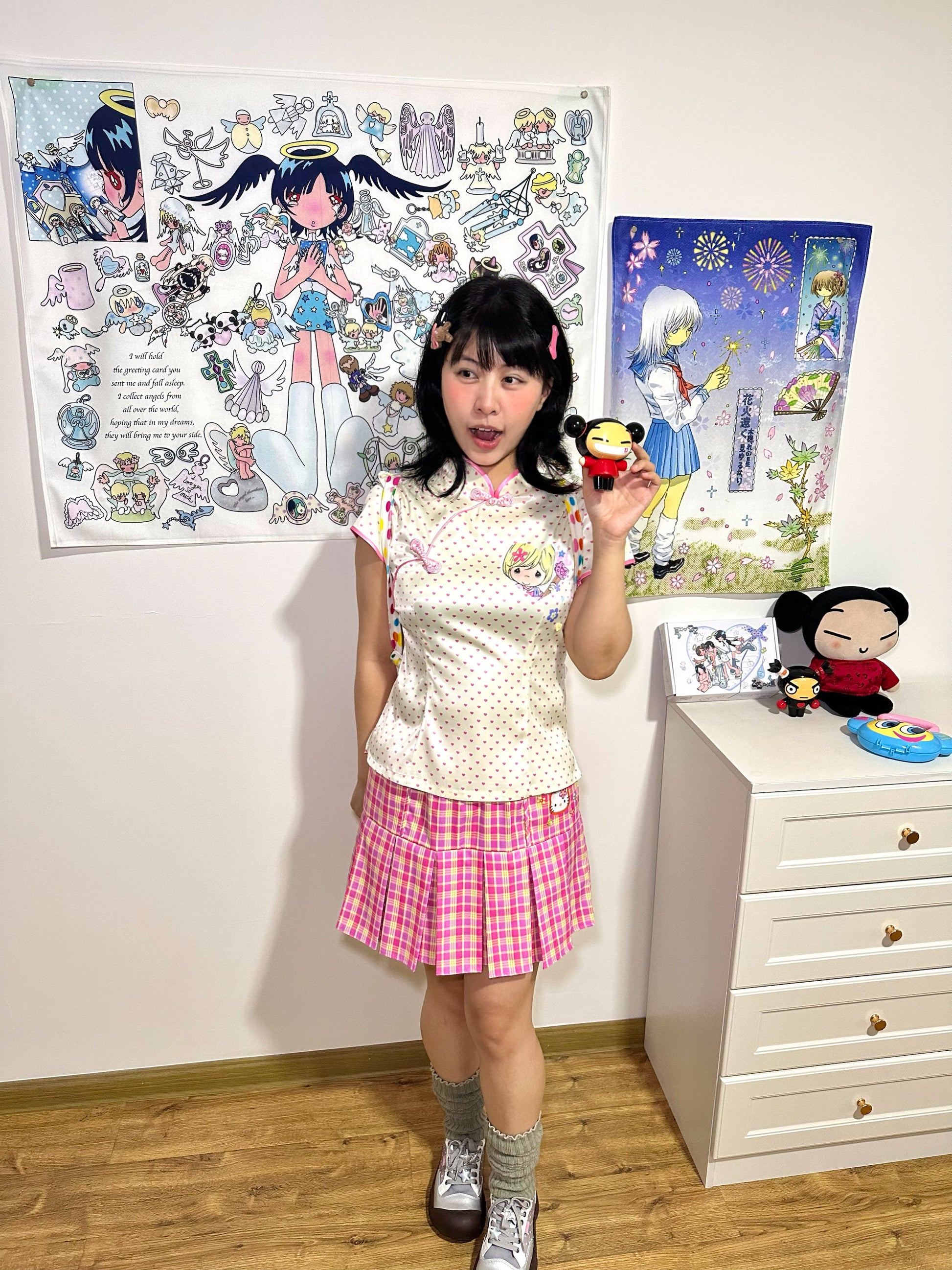 Bodytalk - Strawberry Qipao Style Top shirt bodytalk