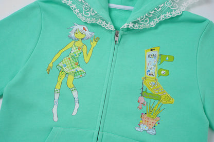 BlackBerry - Mint Green Y2K Two-Piece Skirt Set set BlackBerry