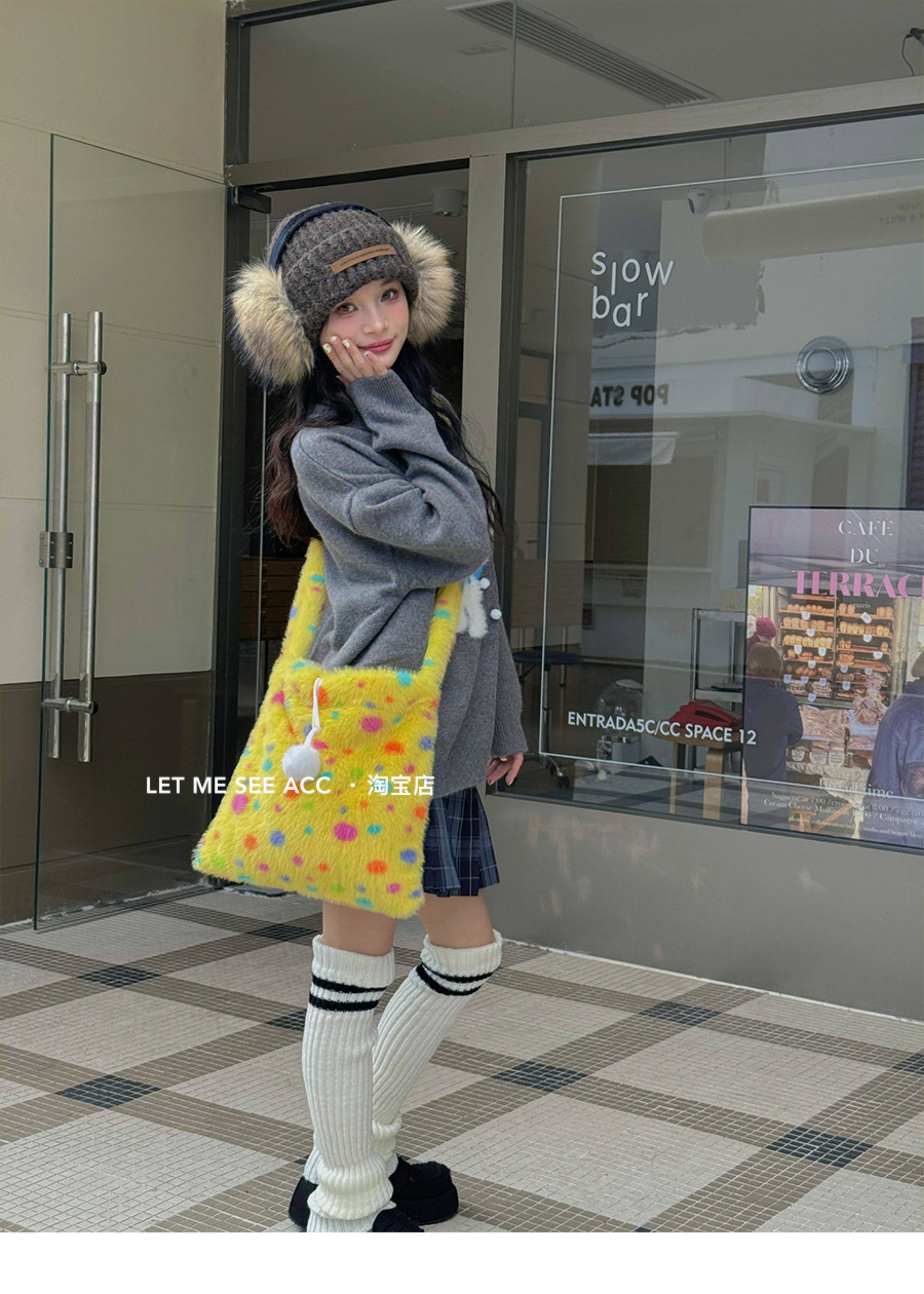 LET ME SEE - Kawaii Color Dot Shoulder Bag bag let me see