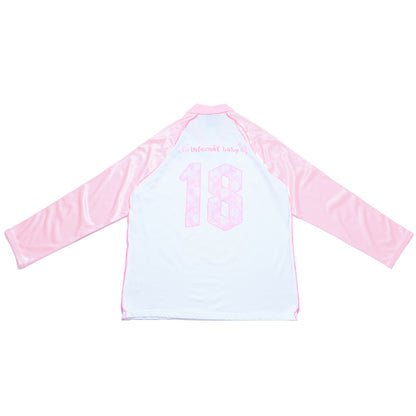 Hashtag DDD - Y2K Oversized Polo Shih Tzu Print Jersey shirt Hashtag DDD