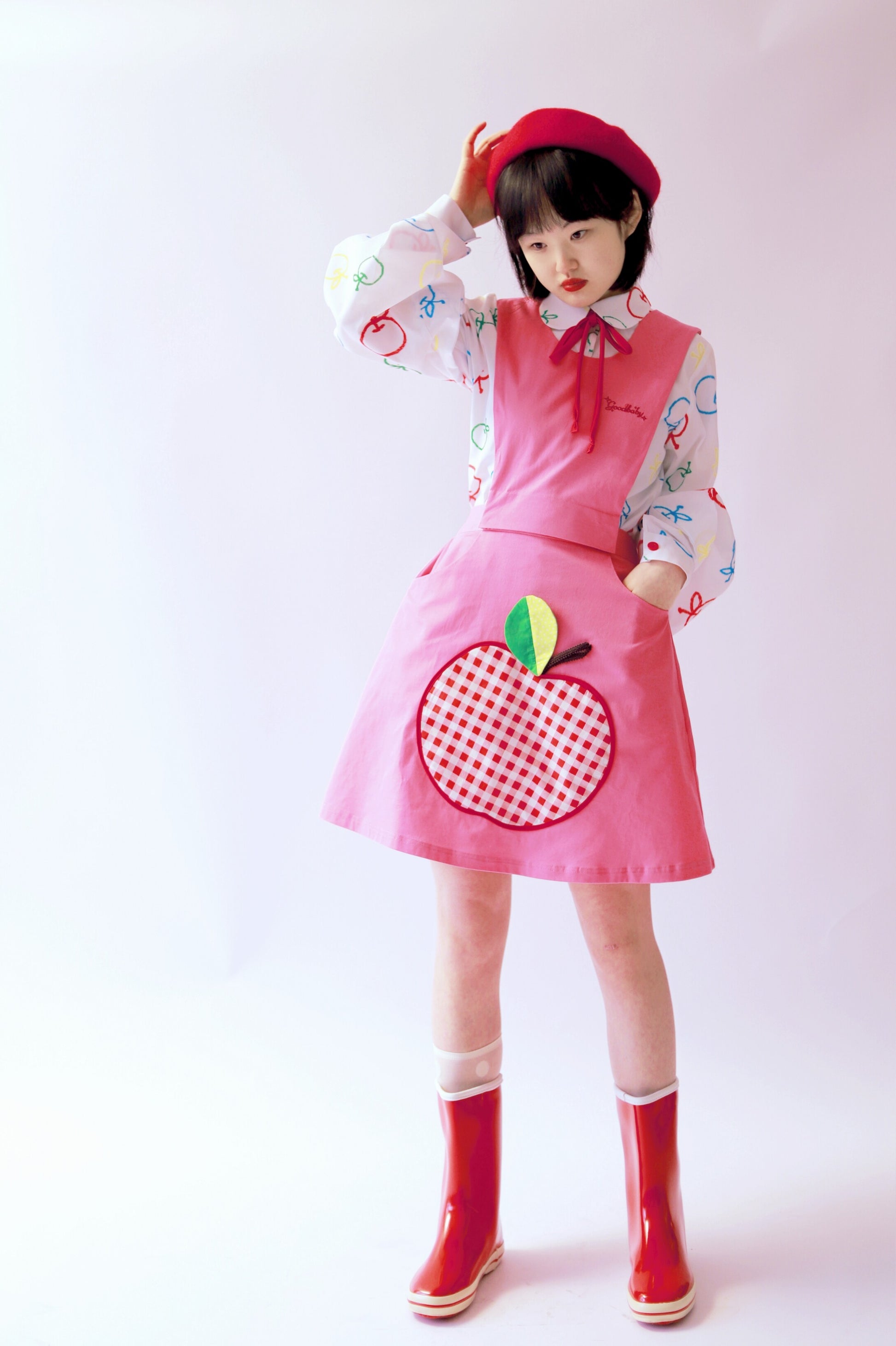 GOODBABY - Vintage Apple Pinafore Dress skirt goodbaby