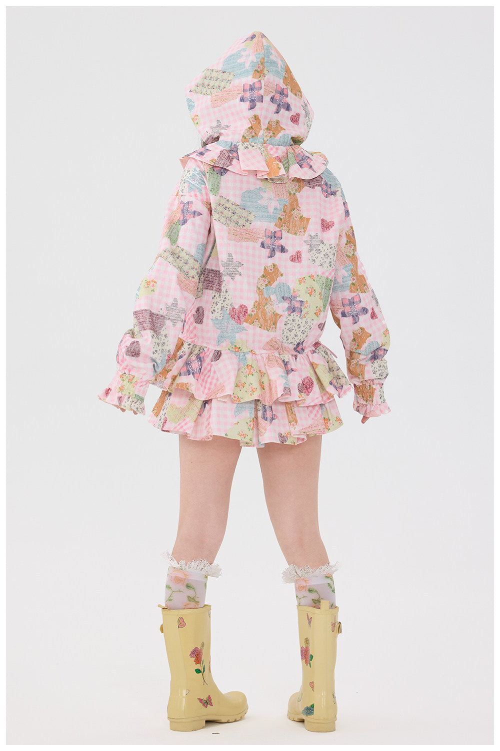 tntntutu - Pink Lace Hoodie Skirt Set set tntntutu