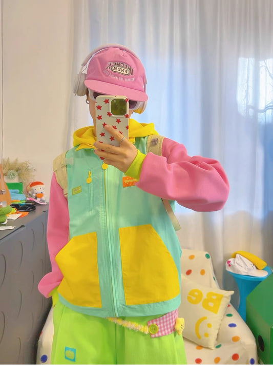 KURIOSITAET - Colorblock Dopamine Vest vest KURIOSITAET