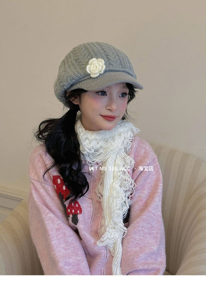 LET ME SEE - Y2K Vintage Crochet Fringe Knit Scarf scarf let me see