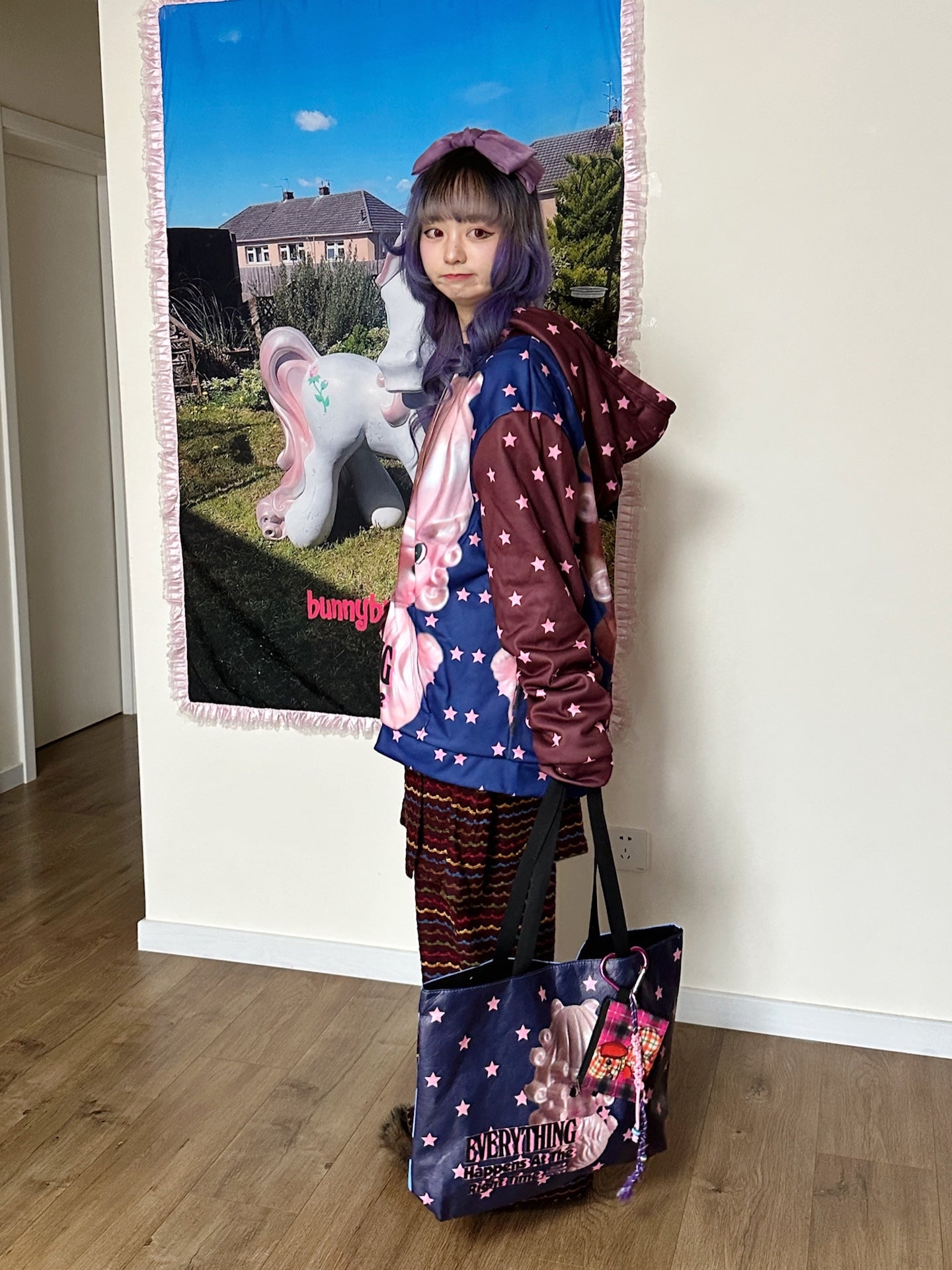 bunnybunnygun - Harajuku Colorblock Fleece Zip Hoodie hoodie bunnybunnygun