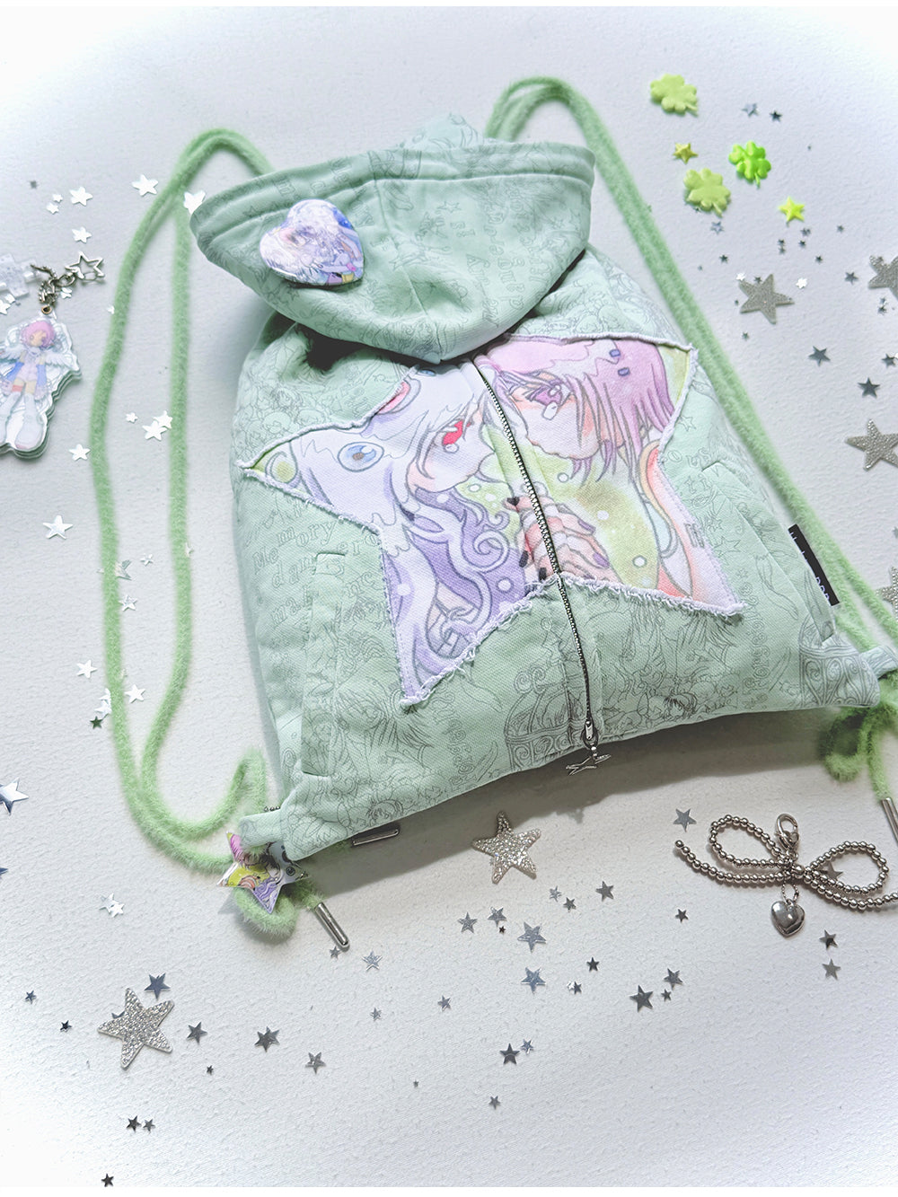 Hashtag DDD - Y2K Convertible Hoodie Strap Bag bag Hashtag DDD