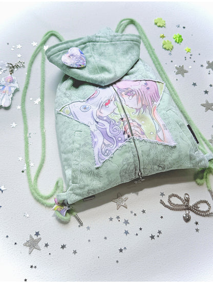 Hashtag DDD - Y2K Convertible Hoodie Strap Bag bag Hashtag DDD