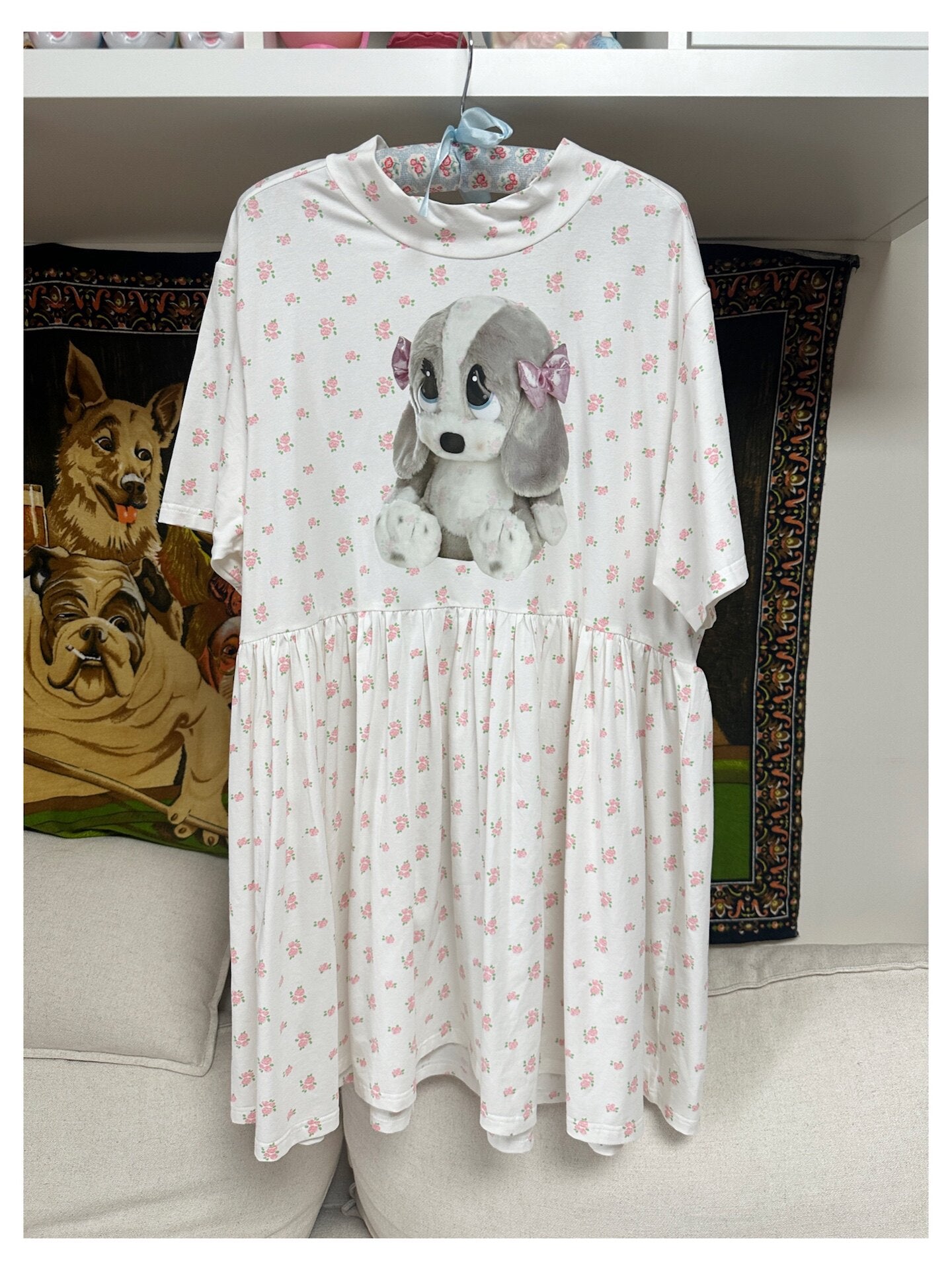 bunnybunnygun - Floral Oversized Dress dress bunnybunnygun