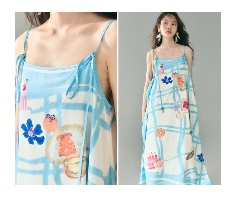 uare - Picnic Gingham Satin Slip Dress dress Land Decora