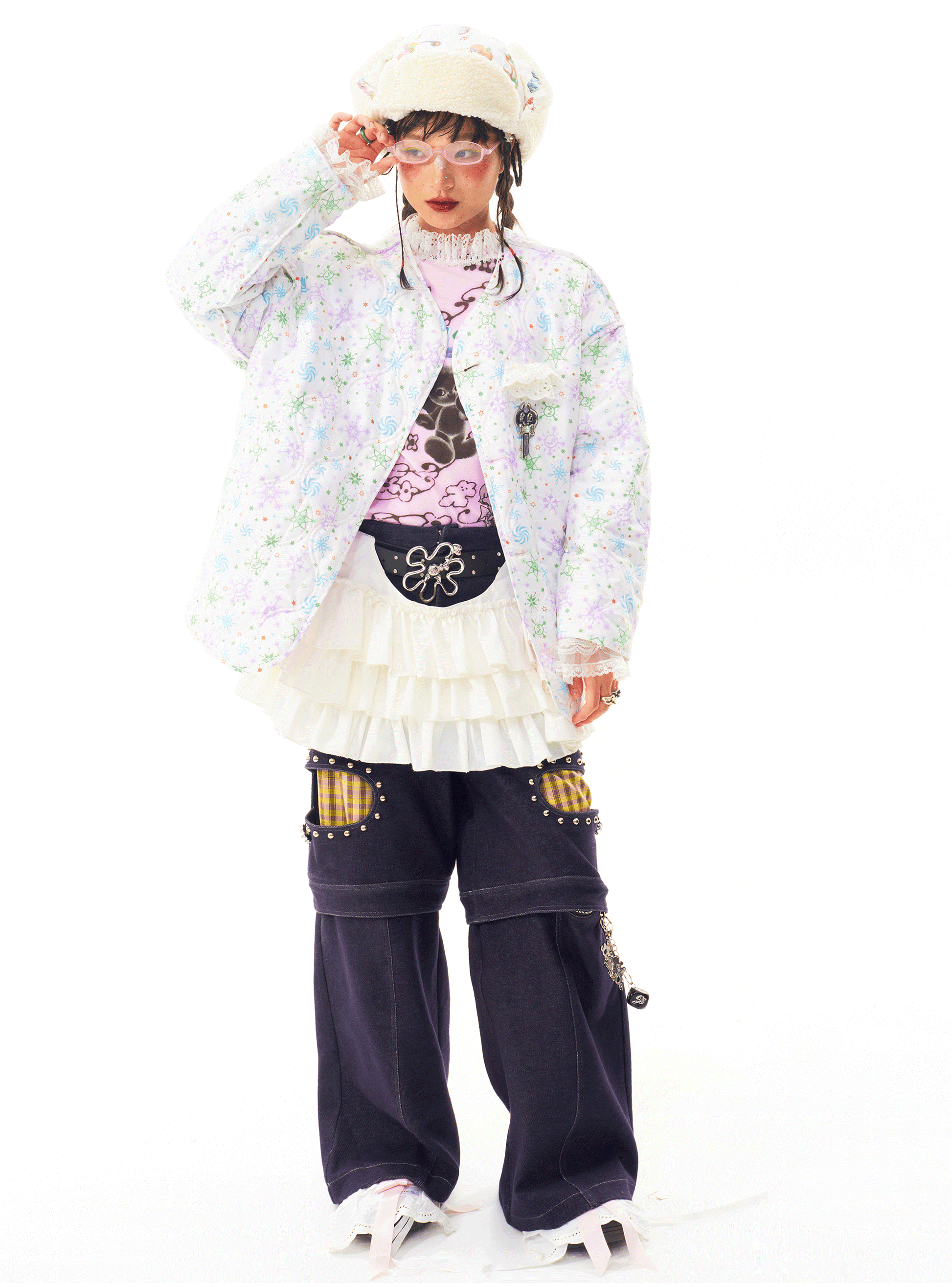 sillysis - Pink Kawaii Reversible Jacket jacket sillysis