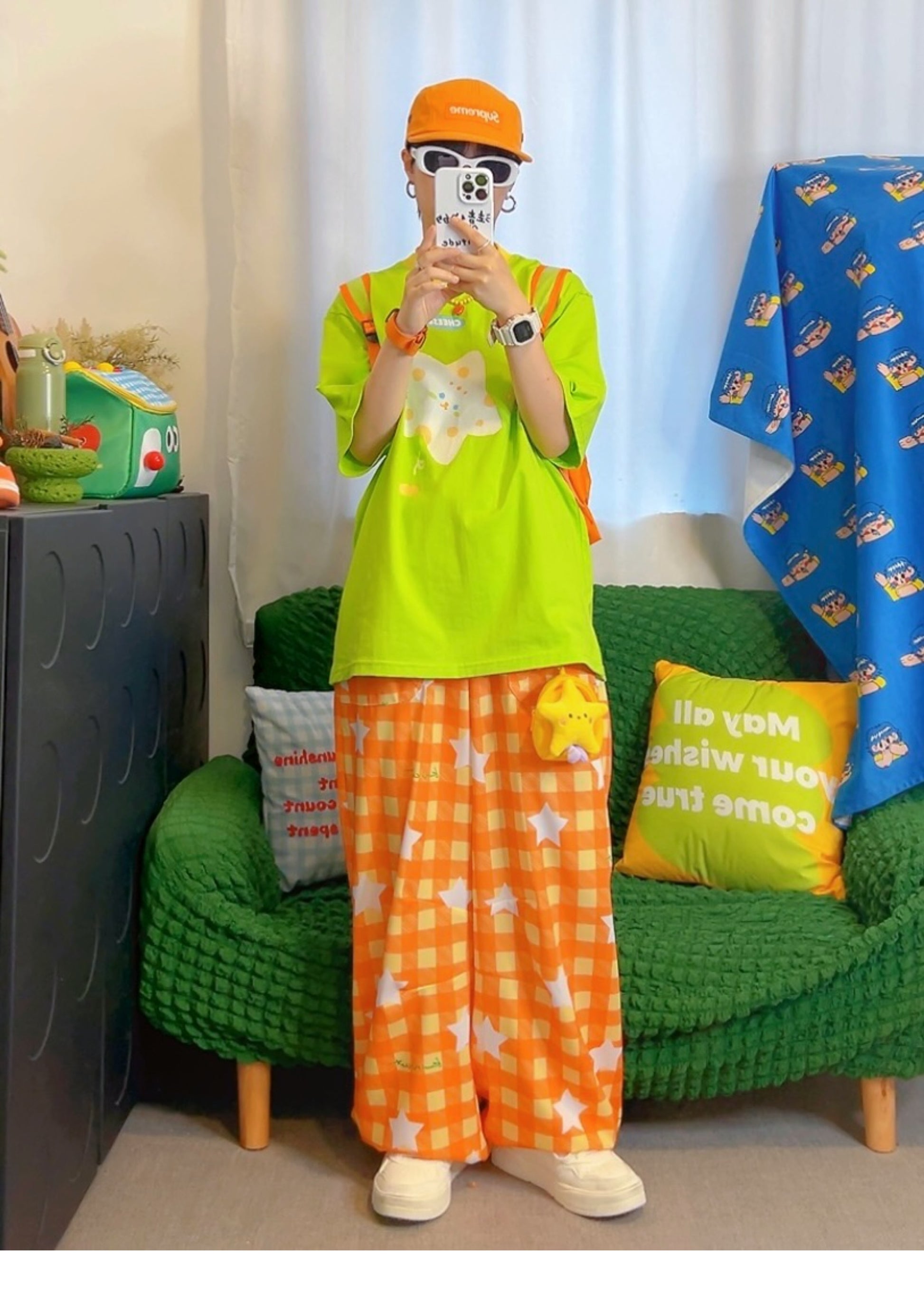 KURIOSITAET - Decora Kei Plaid Straight Leg Pants pants KURIOSITAET