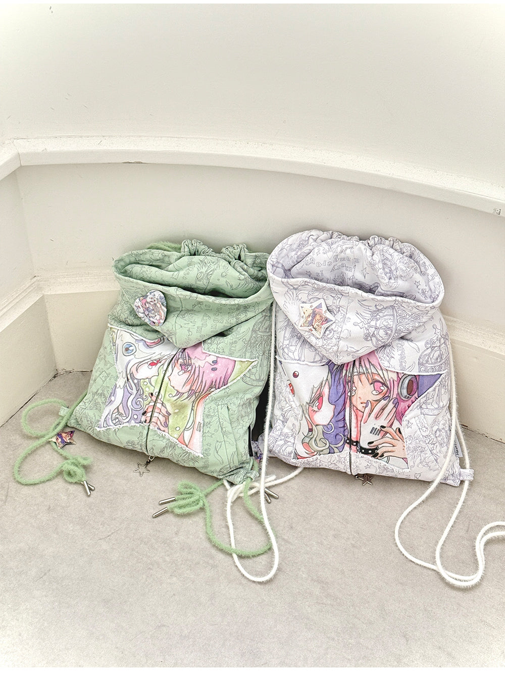 Hashtag DDD - Y2K Convertible Hoodie Strap Bag bag Hashtag DDD