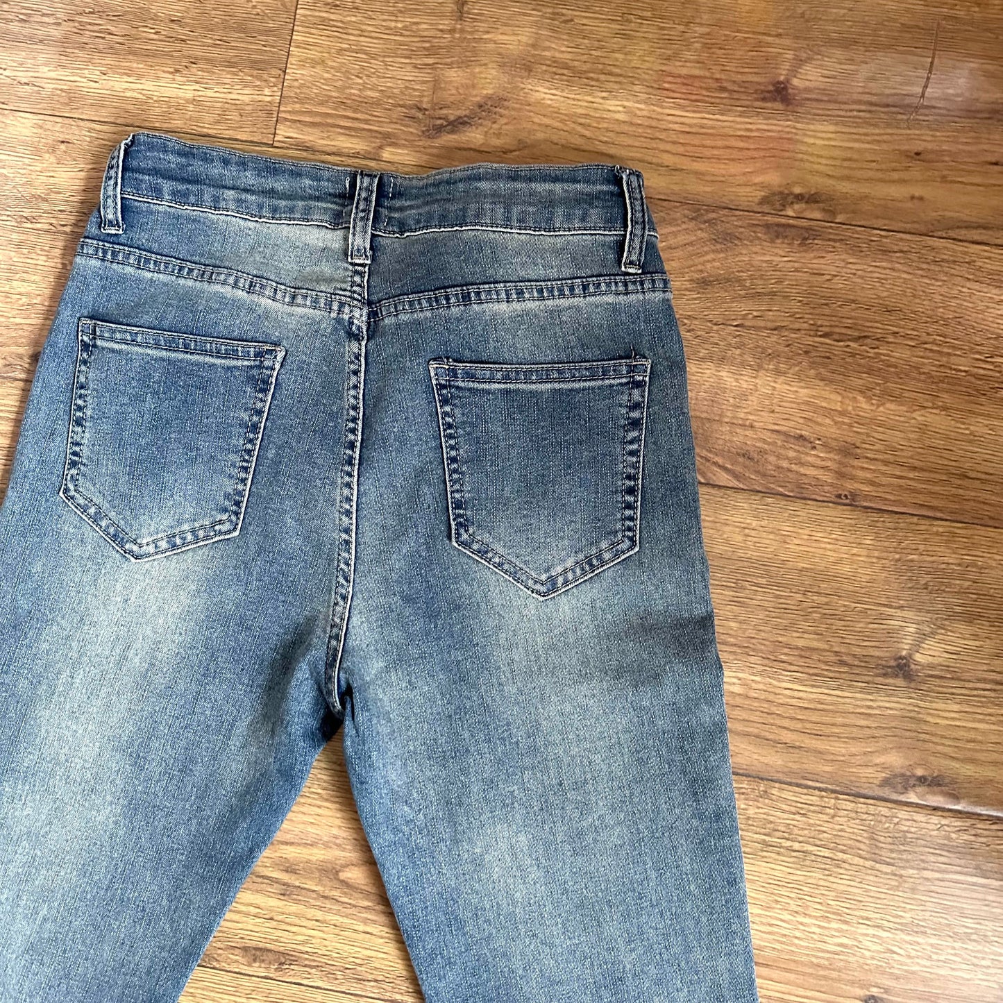 BodyTalk – Y2K Patchwork Low-Rise Flare Jeans jeans bodytalk