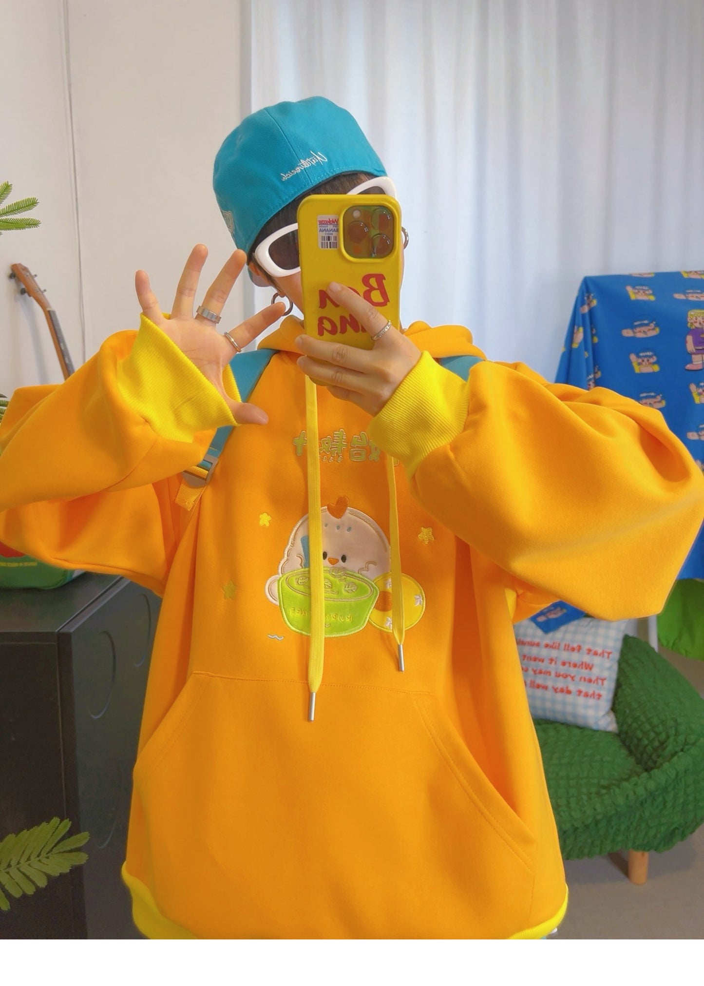 KURIOSITAET - Decora Kei Orange Hoodie Sweatshirt hoodie KURIOSITAET