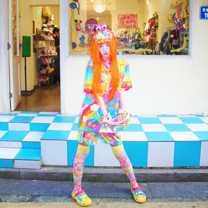 Rainbow Universe RUX - Rainbow Decora Kei T-Shirt & Shorts Set set Rainbow Universe RUX