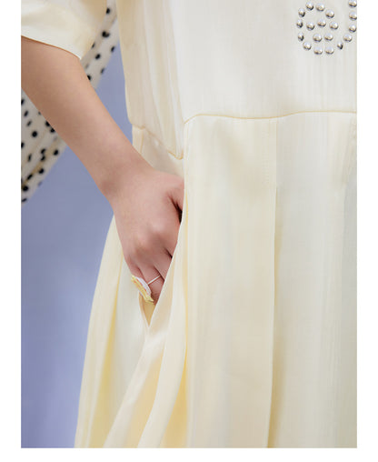 UnsocialNight - Iridescent Pleated Midi Dress dress UnsocialNight