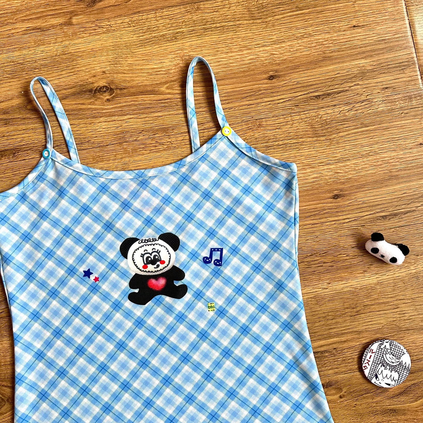 Bodytalk - Y2K Plaid Panda Tank Top camisole bodytalk