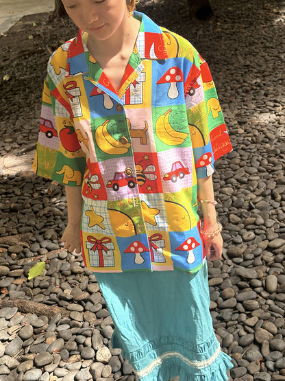 No Blue Today - Colorful Print Oversized T-Shirt shirt No Blue Today
