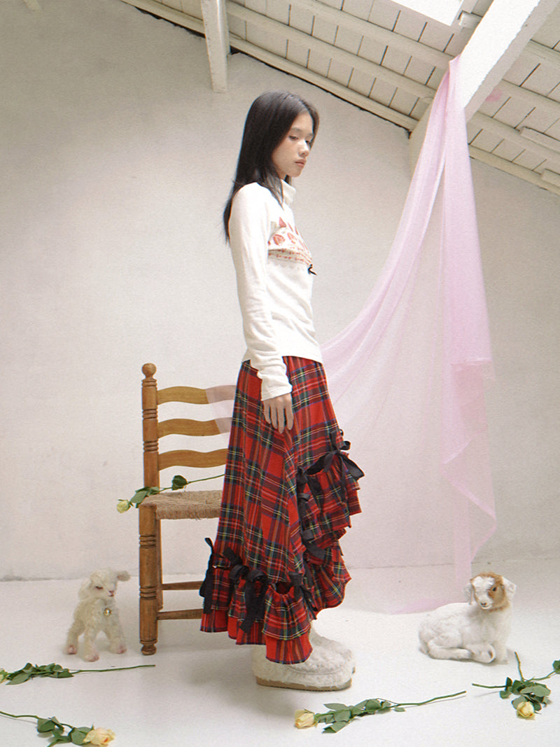 daytoday everyday institute - Kawaii Strawberry Cake Turtleneck Top Stretch Fuzzy sweatshirt daytoday everyday institute