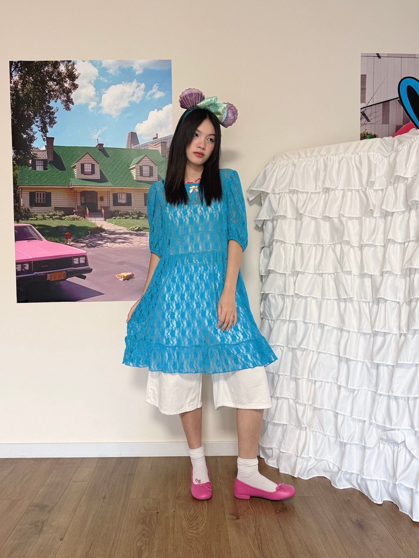 Bunnybunnygun - Multi Color Lace Overlay Dress dress bunnybunnygun