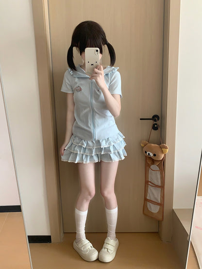 Blurred Bear Kawaii - Bunny Tee & Ballet Skirt Set set Blurred Bear