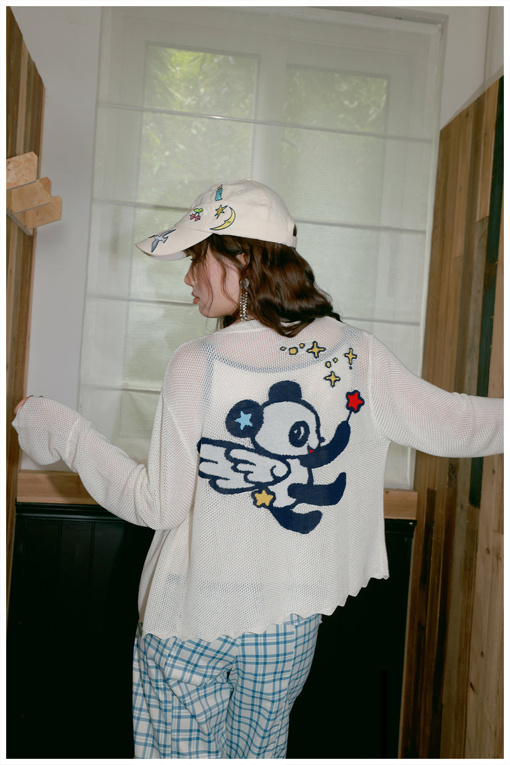tntntutu Cute Sun Protection Cardigan | Harajuku Panda Knit Cardigan cardigan tntntutu