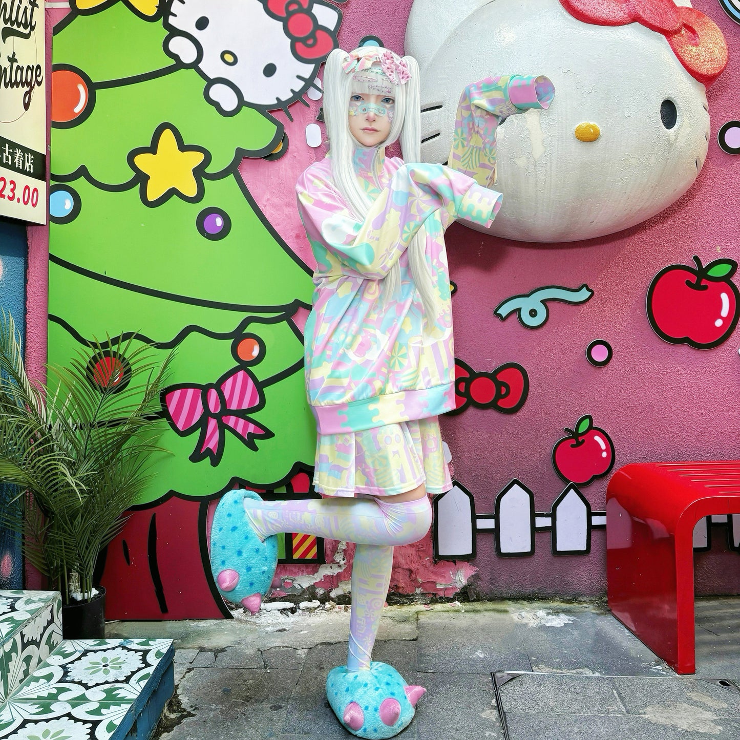 Rainbow Universe RUX - Pastel Macaron Decora Kei Skirt Set set Rainbow Universe RUX