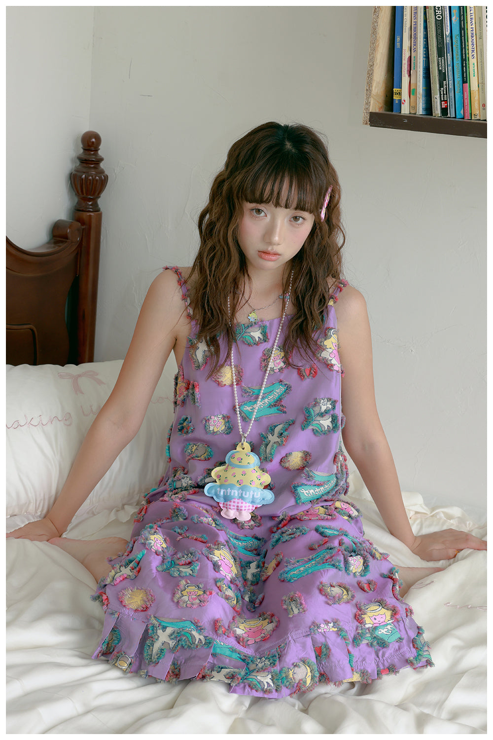 tntntutu Shiny Angel Dress | Harajuku Purple Jacquard Skirt dress tntntutu