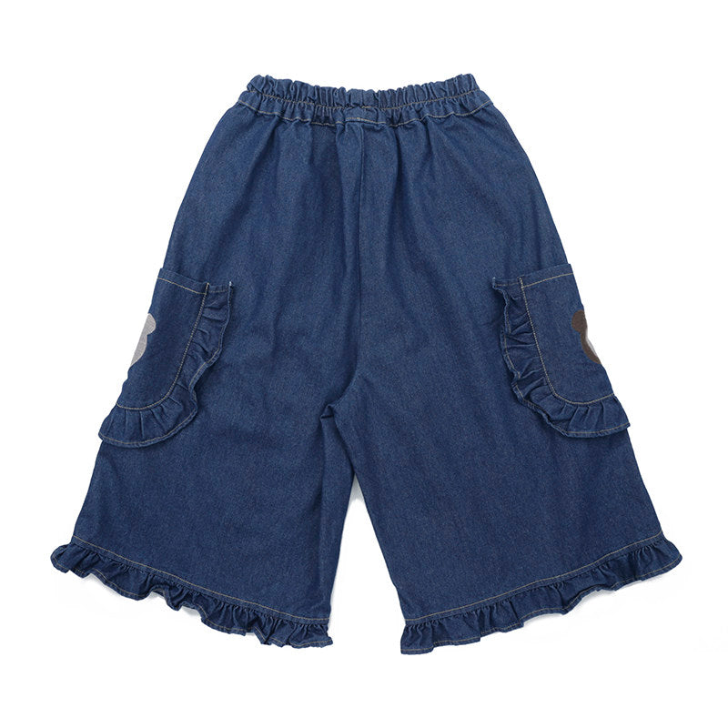 Naive – Embroidered Bear Denim Shorts pants Naive