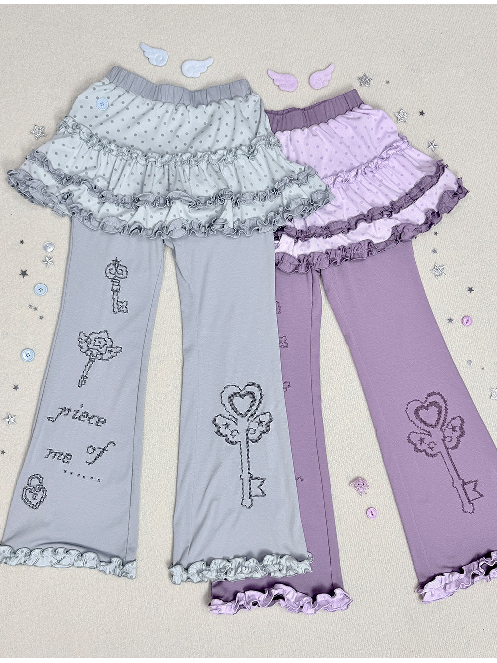 Hashtag DDD - Dreamcore Lace Layered Skort Pants apron Hashtag DDD