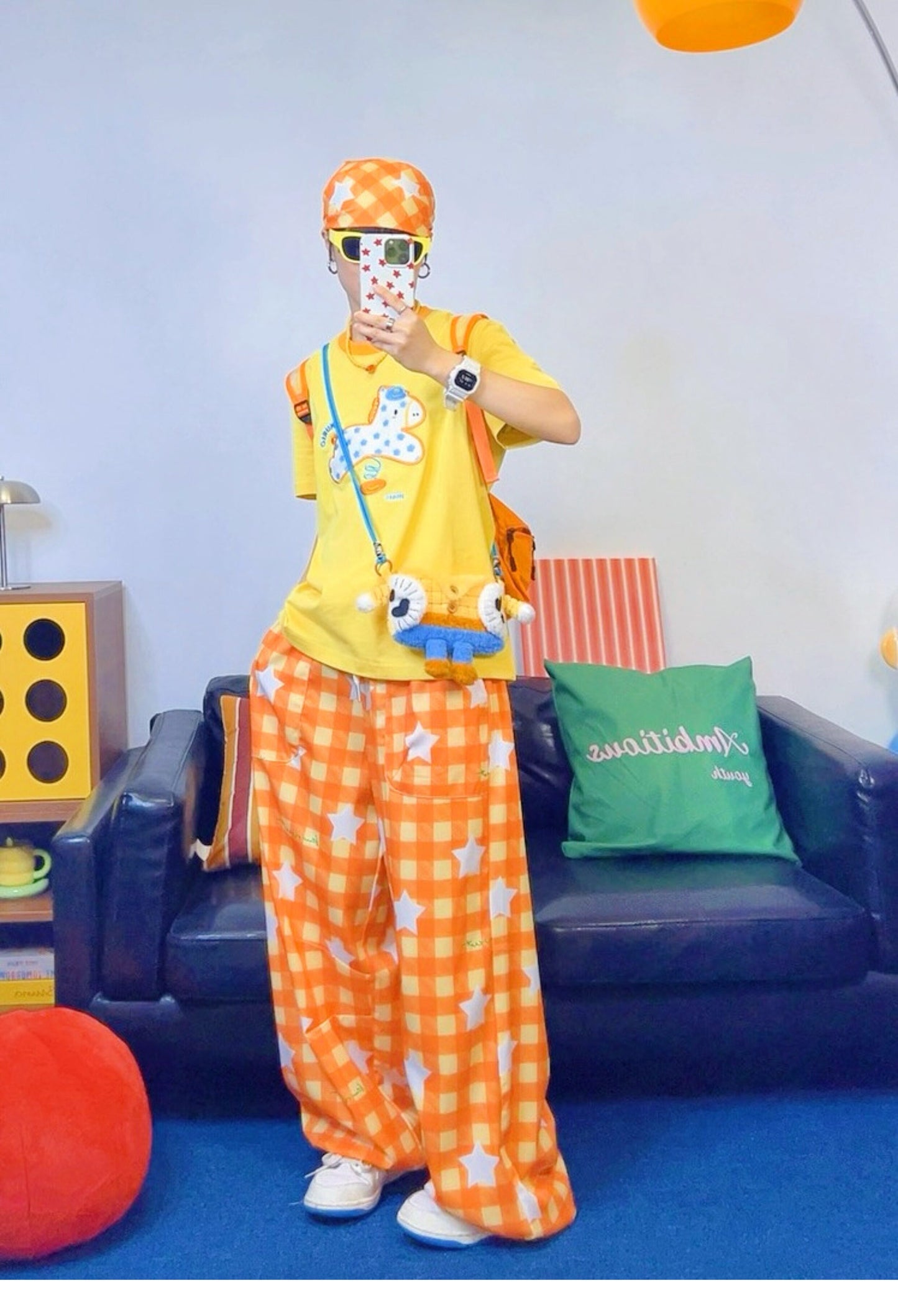 KURIOSITAET - Yellow Embroidered Dopamine Tee tee KURIOSITAET