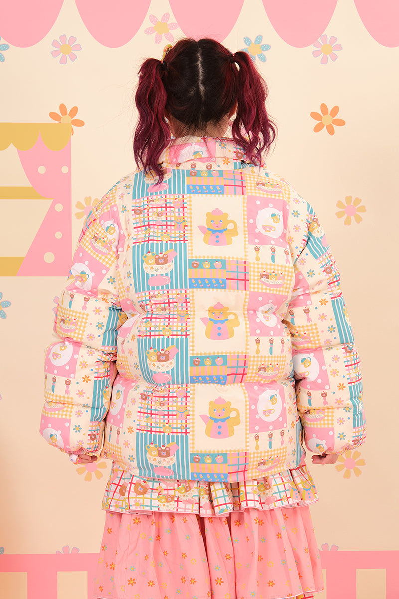 NIKKOU - Kawaii White Duck Down Puffer Coat jacket Nikkou home