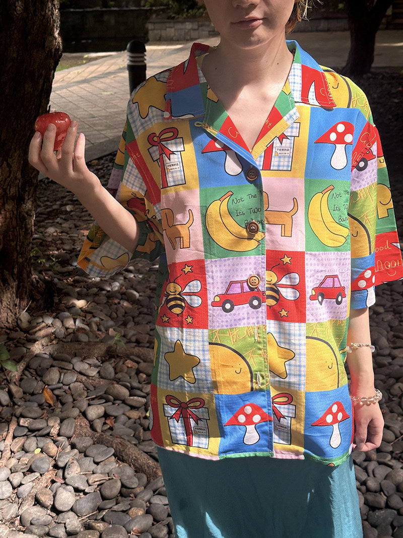 No Blue Today - Colorful Print Oversized T-Shirt shirt No Blue Today