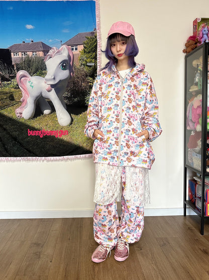 BunnyBunnyGun - Harajuku Vintage Animal Sweatshirt Pink Loose Fit hoodie bunnybunnygun