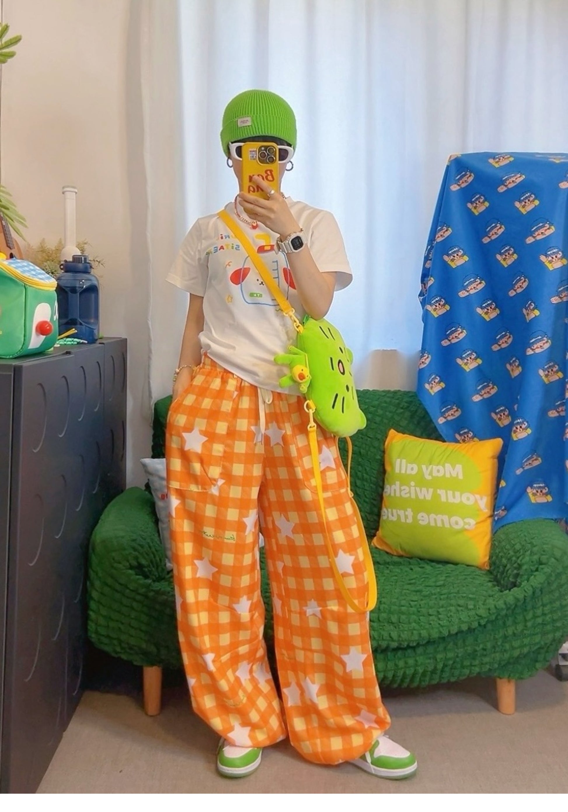 KURIOSITAET - Decora Kei Plaid Straight Leg Pants pants KURIOSITAET