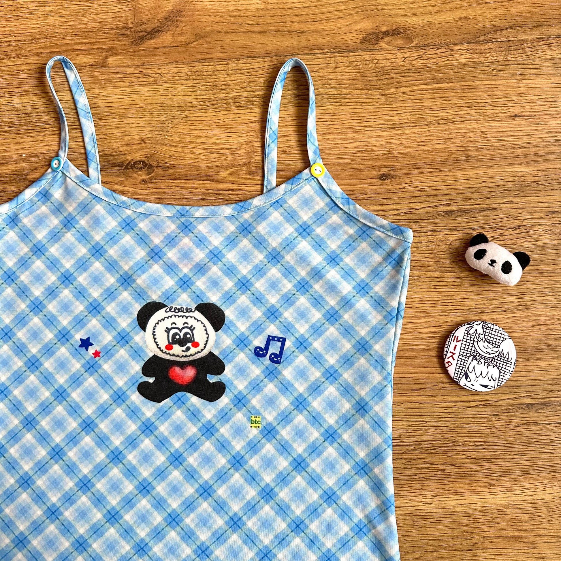 Bodytalk - Y2K Plaid Panda Tank Top camisole bodytalk