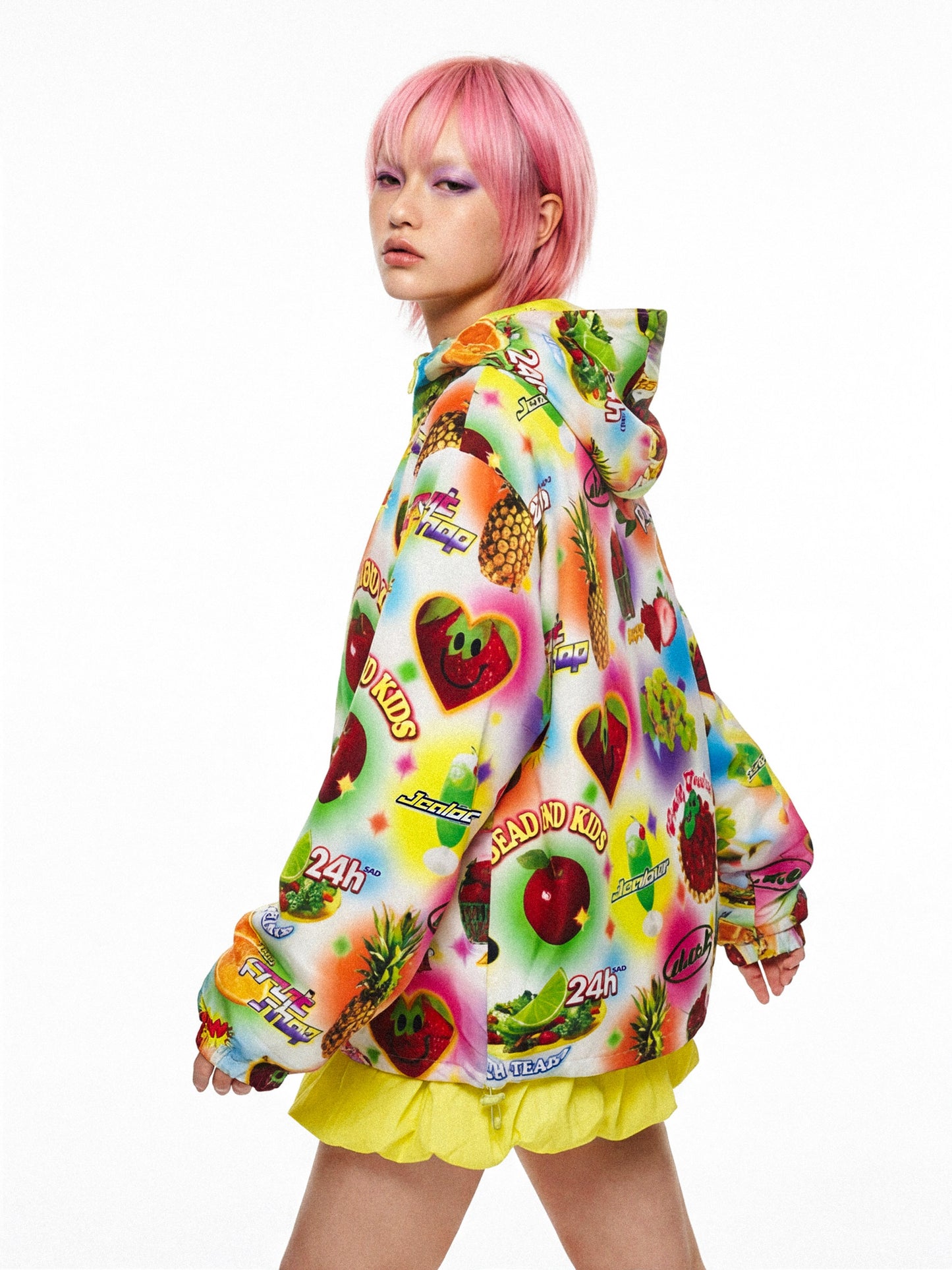 DeadEndKids - Colorful Fruit Techwear Windbreaker Jacket jacket DeadEndKids