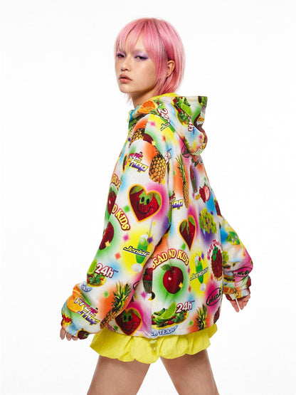DeadEndKids - Colorful Fruit Techwear Windbreaker Jacket jacket DeadEndKids