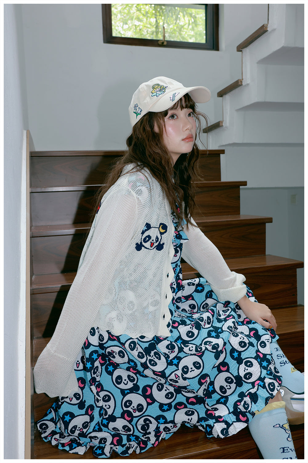 tntntutu Cute Summer Bubble Dress | Harajuku Blue Panda Dress dress tntntutu