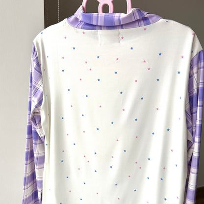 Bodytalk - Purple Y2K Slim Mock Neck Top shirt bodytalk