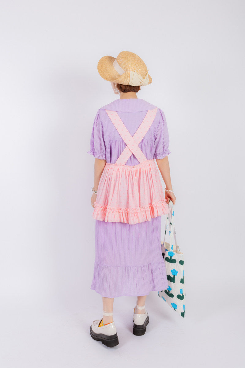 DADANAKO - Pink Polka Dot Pinafore Dress dress DADANAKO