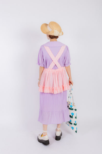 DADANAKO - Pink Polka Dot Pinafore Dress dress DADANAKO