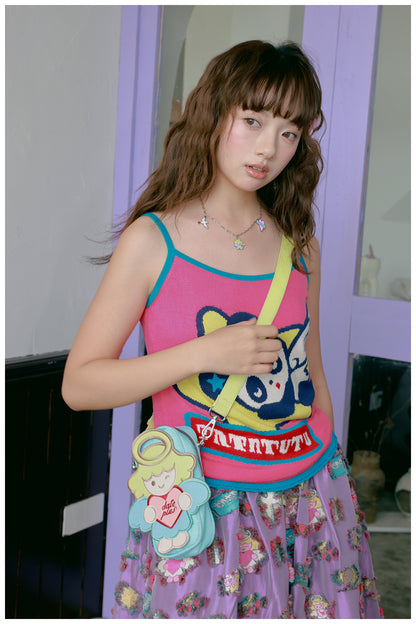 tntntutu Shiny Angel Dress | Harajuku Purple Jacquard Skirt dress tntntutu