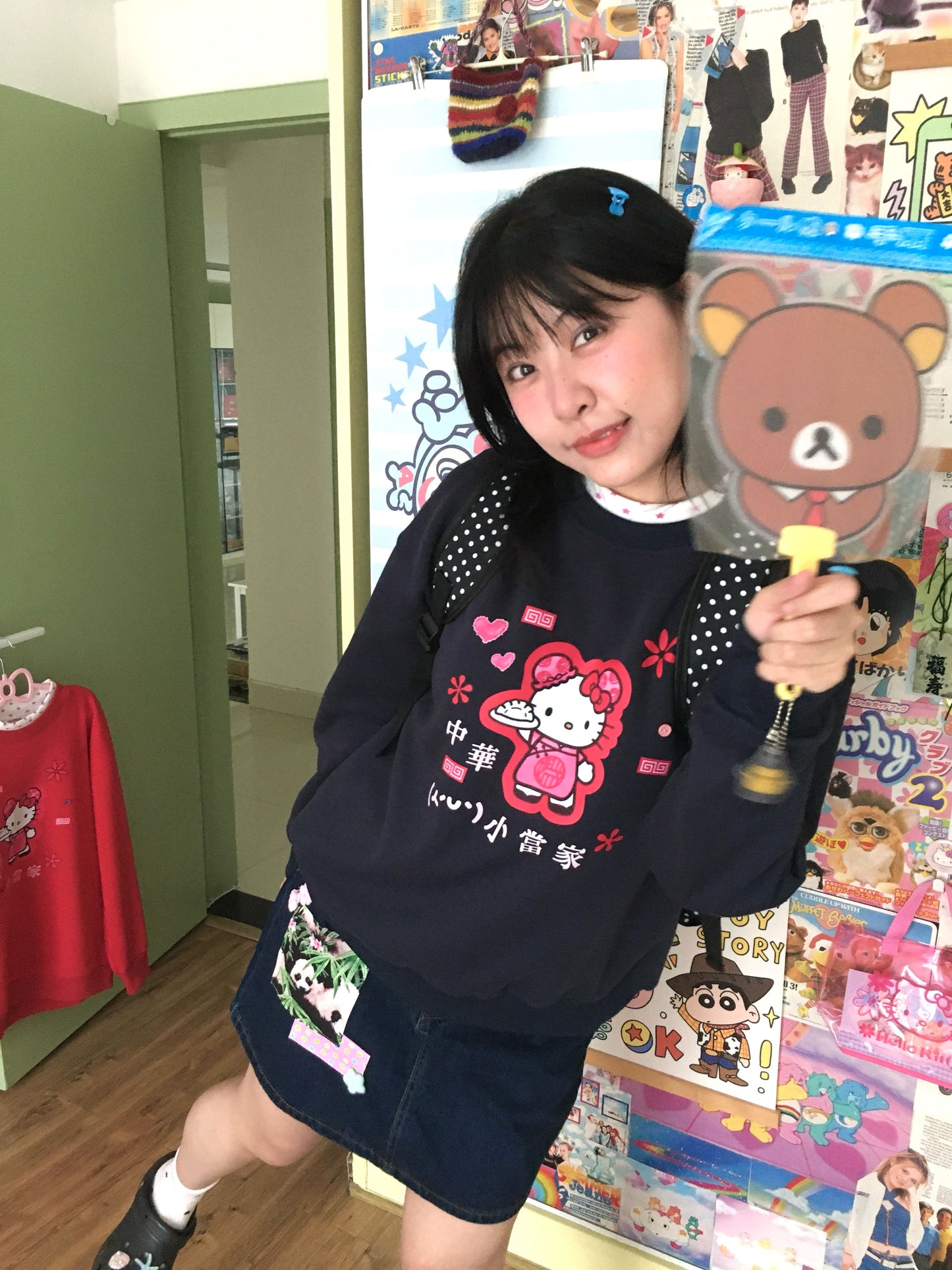 Bodytalk - Y2K Kitty Vintage Loose Sweatshirt pullover bodytalk