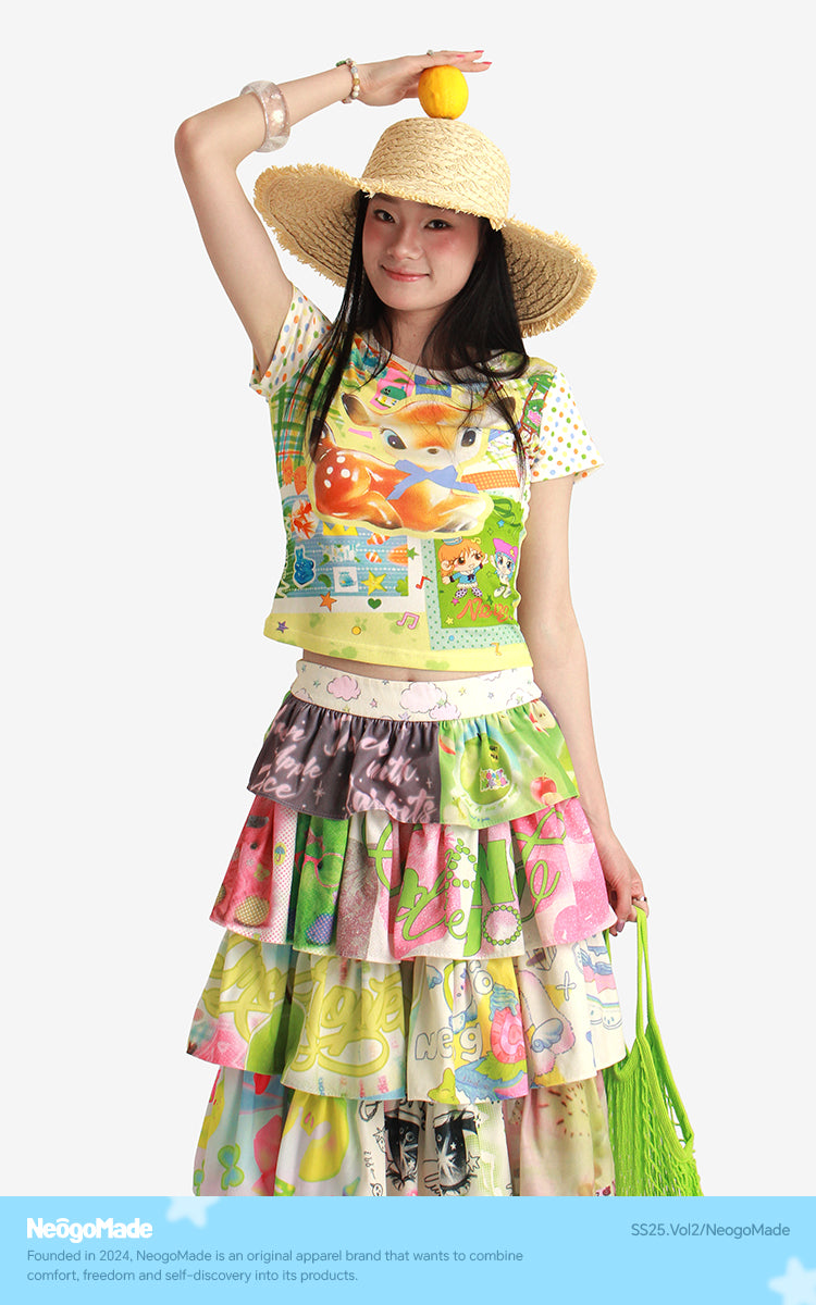 NeogoMade Dopamine Pastel Short Tee | Cute Print T-Shirt tshirt NeogoMade