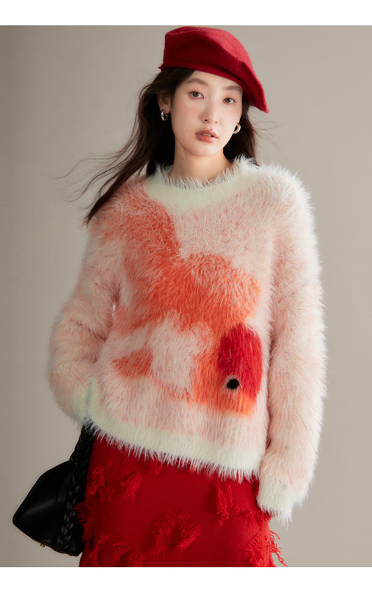 uare - Koi Fish Orange Knit Sweater sweater uare