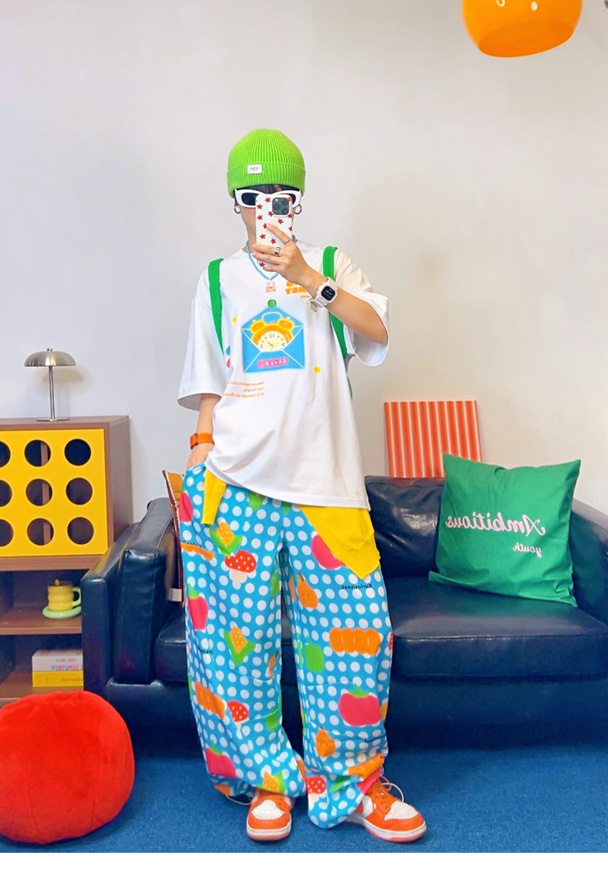 KURIOSITAET - White Playful Cotton Print Tee tee KURIOSITAET