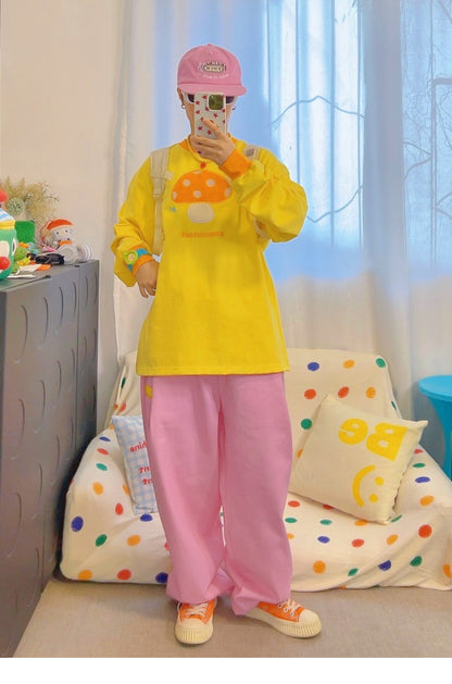 KURIOSITAET - Pink Wide-Leg Pants pants KURIOSITAET